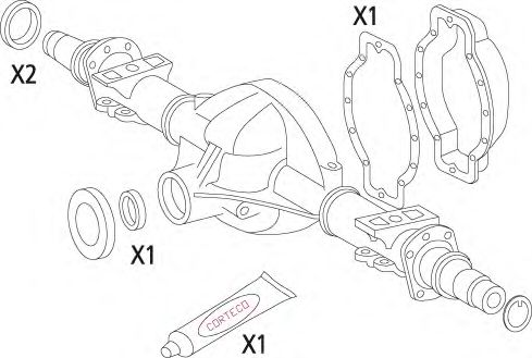 19536223 Set garnituri, diferential CORTECO 