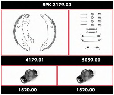 SPK 3179.03 Set frana, frana tambur ROADHOUSE 