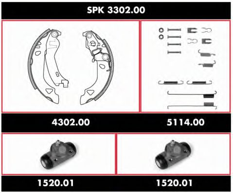 SPK 3302.00 Set frana, frana tambur ROADHOUSE 
