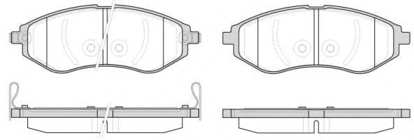 0986.02 set placute frana,frana disc REMSA 