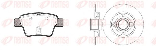 81138.00 Set frana, frana disc REMSA 