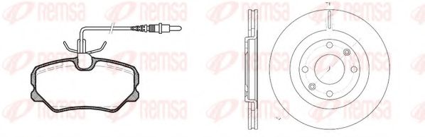 8262.00 Set frana, frana disc REMSA 