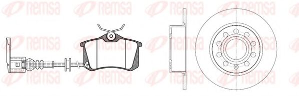8263.09 Set frana, frana disc REMSA 