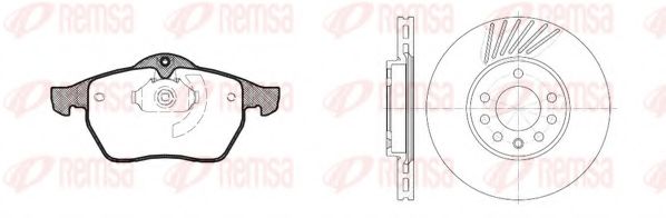 8390.02 Set frana, frana disc REMSA 