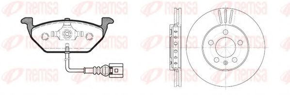 8633.09 Set frana, frana disc REMSA 