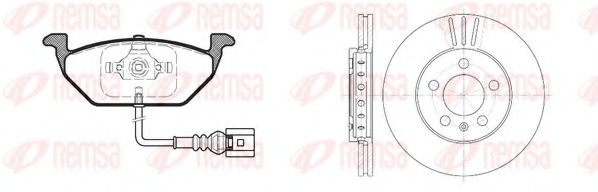 8633.10 Set frana, frana disc REMSA 