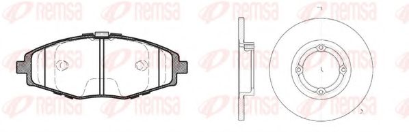 8696.00 Set frana, frana disc REMSA 