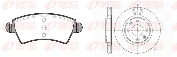 8726.01 Set frana, frana disc REMSA 