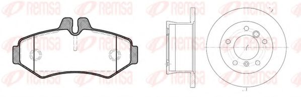 8733.01 Set frana, frana disc REMSA 