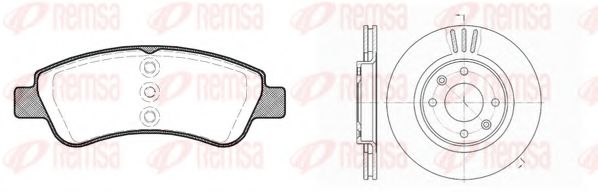 8840.01 Set frana, frana disc REMSA 