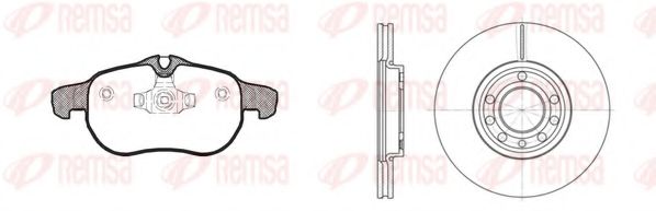 8888.00 Set frana, frana disc REMSA 