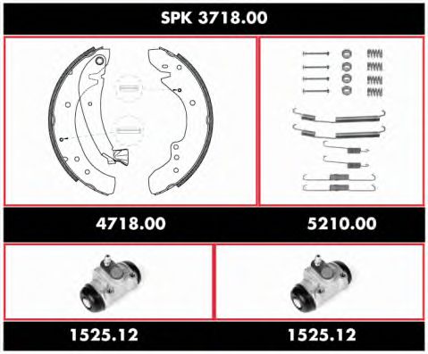 SPK 3718.00 Set frana, frana tambur REMSA 
