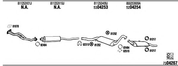 AD32012B Sistem de esapament WALKER 
