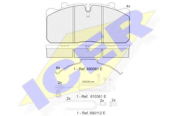 set placute frana,frana disc
