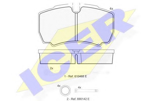 set placute frana,frana disc