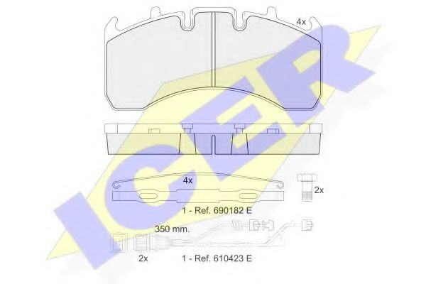 set placute frana,frana disc