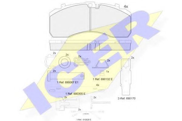 set placute frana,frana disc