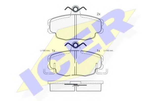set placute frana,frana disc