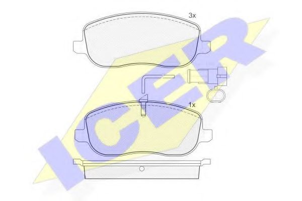 181732 set placute frana,frana disc ICER 