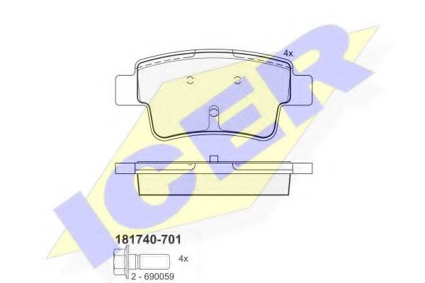 set placute frana,frana disc