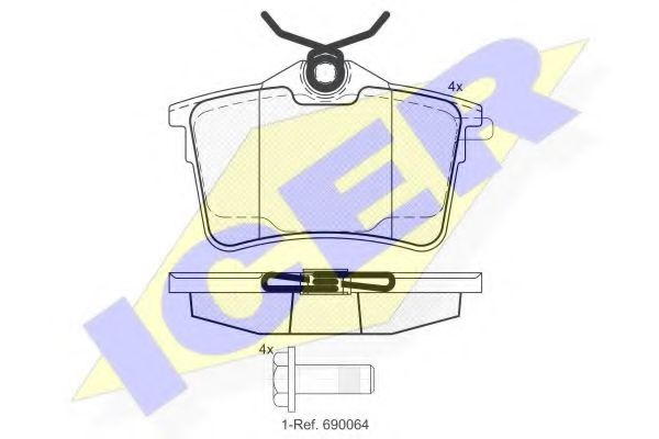 set placute frana,frana disc
