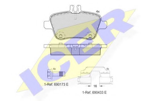 set placute frana,frana disc