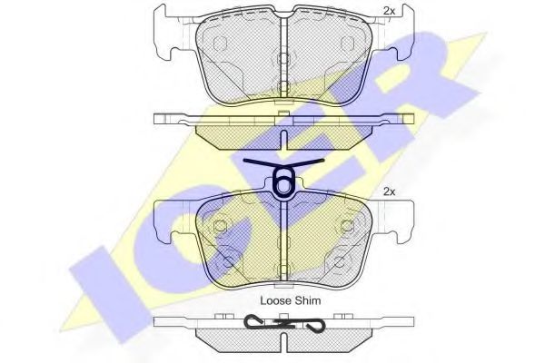 182198 set placute frana,frana disc ICER 
