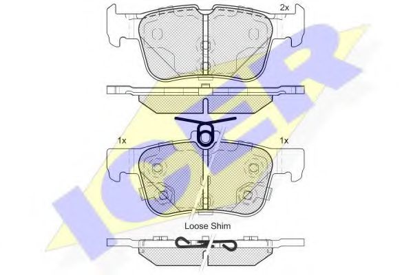 182198-203 set placute frana,frana disc ICER 