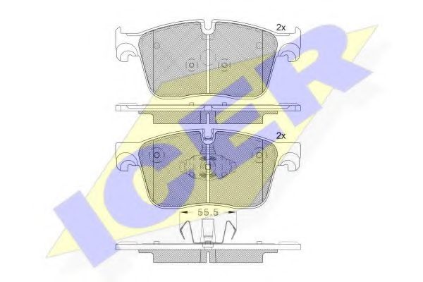 182238 set placute frana,frana disc ICER 