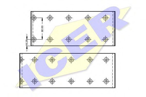 21 5817 00 Set garnituri de frictiune, frana tambur ICER 