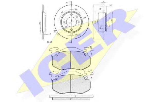 Set frana, frana disc