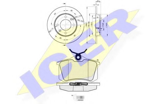 30697-4746 Set frana, frana disc ICER 