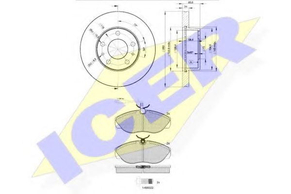 31053-4681 Set frana, frana disc ICER 