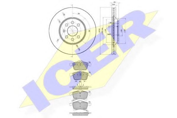 Set frana, frana disc