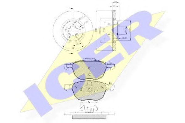 Set frana, frana disc
