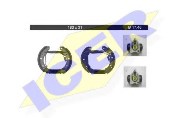 79KT0091 C Set saboti frana ICER 