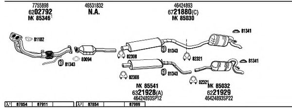 FI65022 Sistem de esapament WALKER 