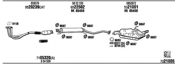 OP55093 Sistem de esapament WALKER 
