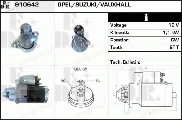 910642 starter EDR 