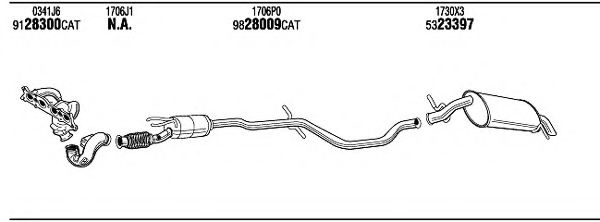 PEH08795 Sistem de esapament WALKER 