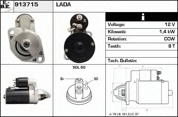 913715 starter EDR 
