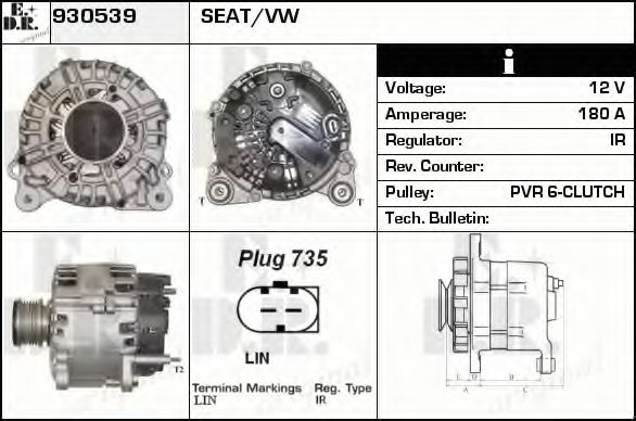 930539 Generator / Alternator EDR 