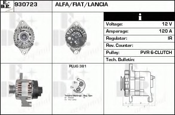 930723 Generator / Alternator EDR 