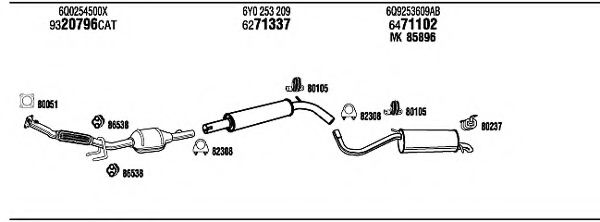 SK30030 Sistem de esapament WALKER 