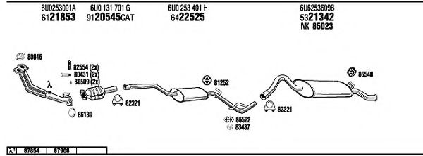 SK60029BB Sistem de esapament WALKER 