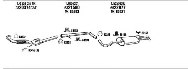 SKH09518B Sistem de esapament WALKER 
