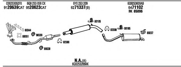 SKH15582A Sistem de esapament WALKER 
