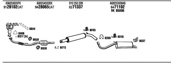 SKH19905 Sistem de esapament WALKER 