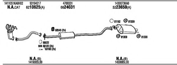SZK27528 Sistem de esapament WALKER 