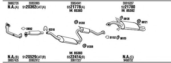 VOH05394AB Sistem de esapament WALKER 